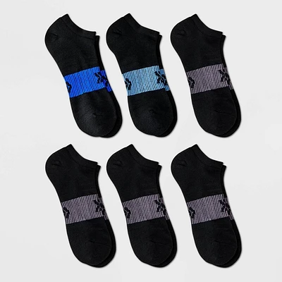 Men Striped Active Highlight No Show Sock 6pk - All In Motion 6-12