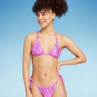 Womens Mini O-Ring Triangle Bikini Top