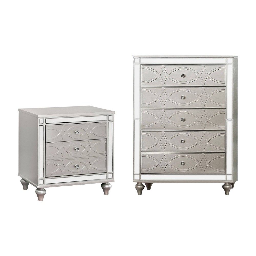 silver nightstand target