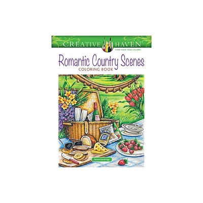 Creative Haven Romantic Country Scenes Coloring Book - (Adult Coloring Books: In the Country) by Teresa Goodridge (Paperback)