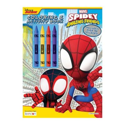 Spidey & His Amazing Friends Coloring Book with Crayons