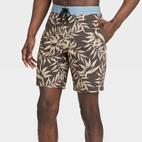 Mens 8.5 Leaf Print Paradise Bloom Board Shorts