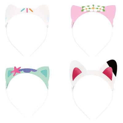 4ct Gabbys Dollhouse Paper Headbands Glitter