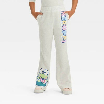 Girls Keroppi Dreamy Fleece Flare Sweatpants - Oatmeal XS