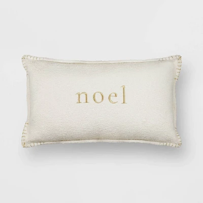 Noel Lumbar Throw Pillow Cream/Gold - Threshold