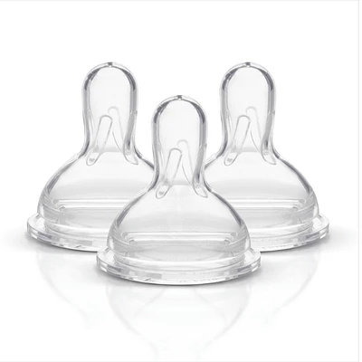 Medela Medium Flow Spare Nipples with Wide Base - 3ct