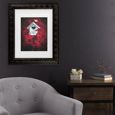 Trademark Fine Art 11x14 Philippe Sainte Laudy Nestled in The Red Matted Framed Art Dark Gold