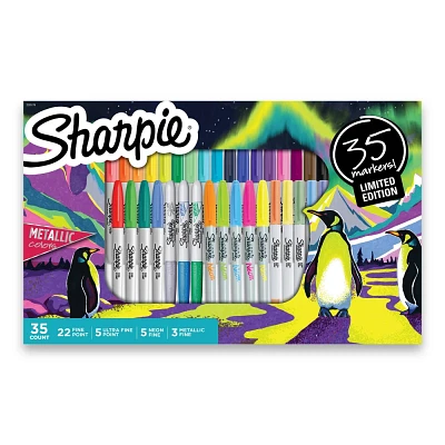 Sharpie 35pk Permanent Markers Fine Point and Ultra-Fine Point Multicolored Gift Pack