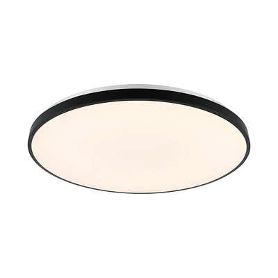 21.25 JONATHAN Y Astrid 1-Light Modern Minimalist Iron Circle Integrated LED Flush Mount : ETL Listed, Dimmable, Metal Body