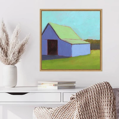 Amanti Art 22x22 Homestead Barn I by Carol Young Framed Canvas Wall Art Print