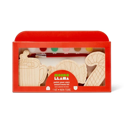 Christmas Craft Paint-Your-Own Wood Treats Kit - Mondo Llama