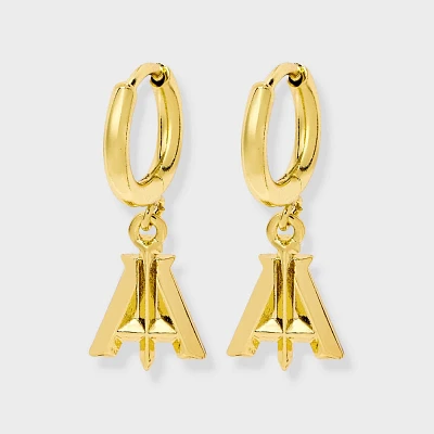 Bijoux Sport by Luv Aj MLS Gold Plated Brass Logo Huggie Earrings