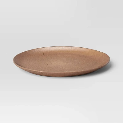 13x13 Stoneware Serving Platter Brown - Threshold