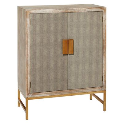 Contemporary Metal Cabinet - Olivia & May: Chic Storage, No Assembly Required