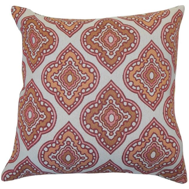 Traditional Ikat Throw Pillow Blossom - The Pillow Collection: Handmade, Cotton & Polyester, Zipper Closure