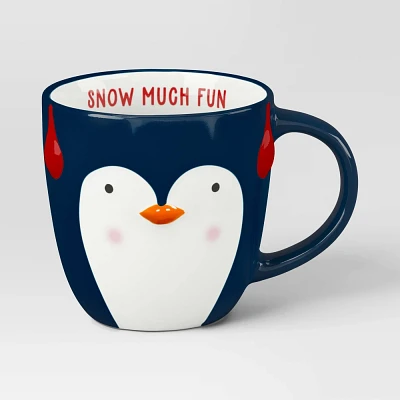 16oz Christmas Earthenware Snow Much Fun Mug - Wondershop