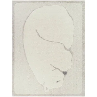 Sleepy Bear Animal Print Kids Area Rug Cream - Balta Rugs