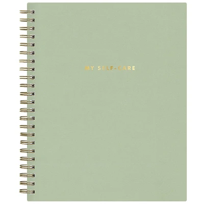 The Everygirl X Day Designer Undated Planner 8x6 Self Care Notes Wirebound Soft Sage: Adult Guided Journal Notebook