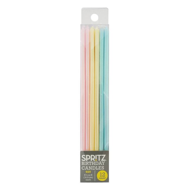 12pk Iridescent Birthday Cake Candles - Spritz