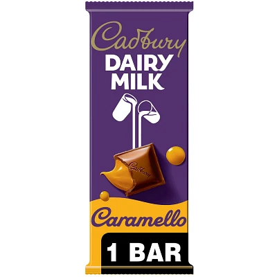 Cadbury Dairy Milk Caramello Milk Chocolate and Caramel Bar Candy - 4oz