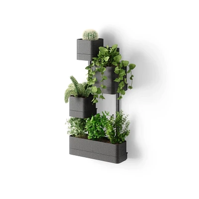 Umbra Cubiko Wall Planter Black