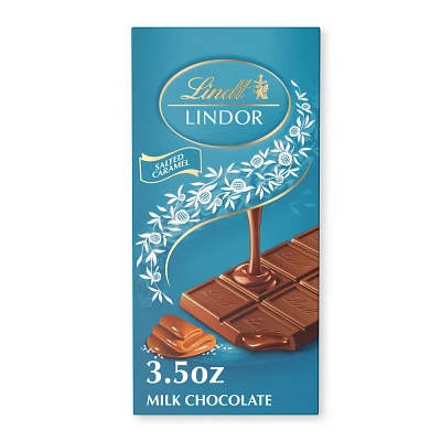 Lindt Lindor Salted Caramel Milk Chocolate Candy Truffle Bar - 3.5oz