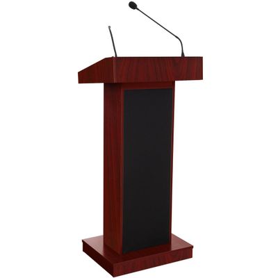 Hampden Furnishings Orator Lectern Lecture Podium : Modern Style, MDF Frame, Laminate Surface, Adult Assembly Required