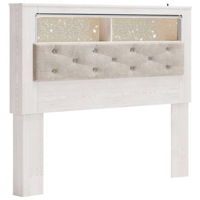 Altyra Upholstered Bookcase Headboard with LED Lighting - Signature Design by Ashley