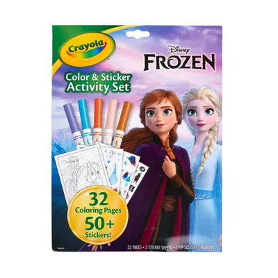 Crayola Frozen Color & Sticker Activity Set: Creative Coloring Book with Stickers & Markers for Kids 3+