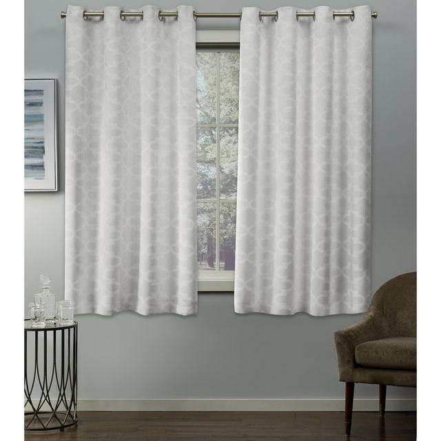 Set of 2 84x54 Cartago Insulated Woven Blackout Grommet Top Window Curtain Panel Vanilla - Exclusive Home: Energy Efficient, UV Protection