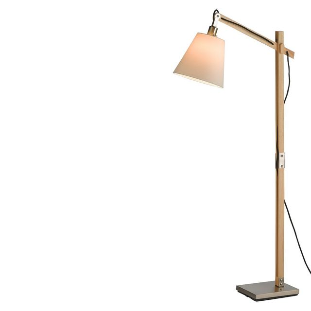 53 x 61 3-way Walden Floor Lamp Camel - Adesso: Adjustable Wooden Arm, Industrial Style, ETL Listed