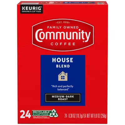 Community Coffee House Blend Medium Roast Coffee - Single Serve Pods - 24ct