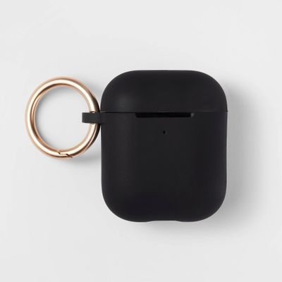 Apple AirPods (1/2 Generation) Silicone Case with Clip - heyday Black/Black