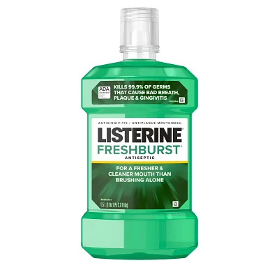 Listerine Antiseptic Mouthwash for Bad Breath Freshburst - 1.5L