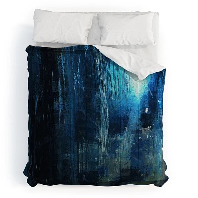 Deny Designs Paul Kimble Night In The Forest Comforter and Pillow Sham Blue