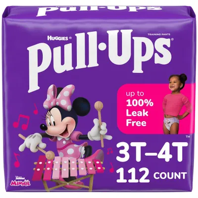 Pull-Ups Girls Learning Design Pack Training Disposable Pants - 3T-4T - 112ct