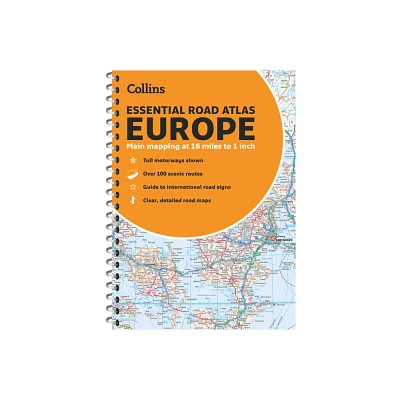 Collins Essential Road Atlas Europe - by Collins Maps (Paperback)