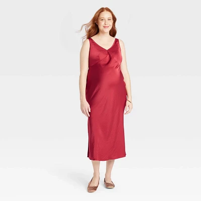 Slip Maternity Midi Dre - Iabel Maternity by Ingrid & Iabel Red M