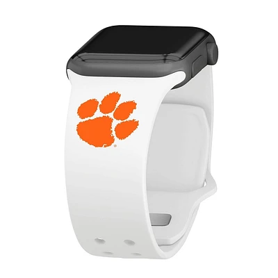 NCAA Clemson Tigers White Apple Watch Band - 42/44/45/49mm