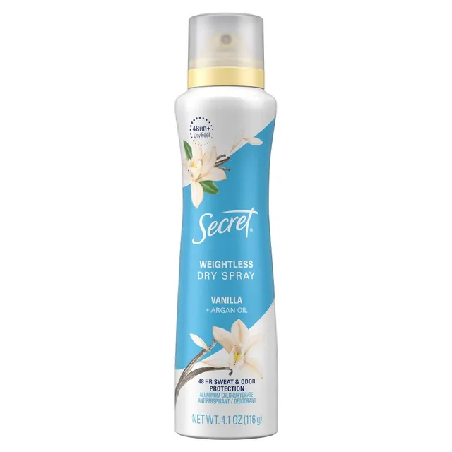 Secret Dry Spray Antiperspirant Deodorant, Tropical Hibiscus, 4.1 oz (Pack of 3)