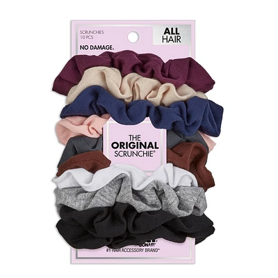 scnci No Damage Interlock Twister Scrunchies - Assorted Colors - All Hair - 10pk