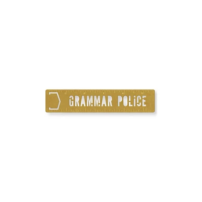 Grammar Police Metal Bookmark Stencil - by Brass Brass Monkey & Galison (Hardcover)