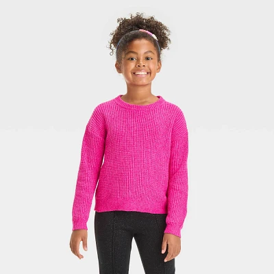 Girl Pullover Chenille Sweater