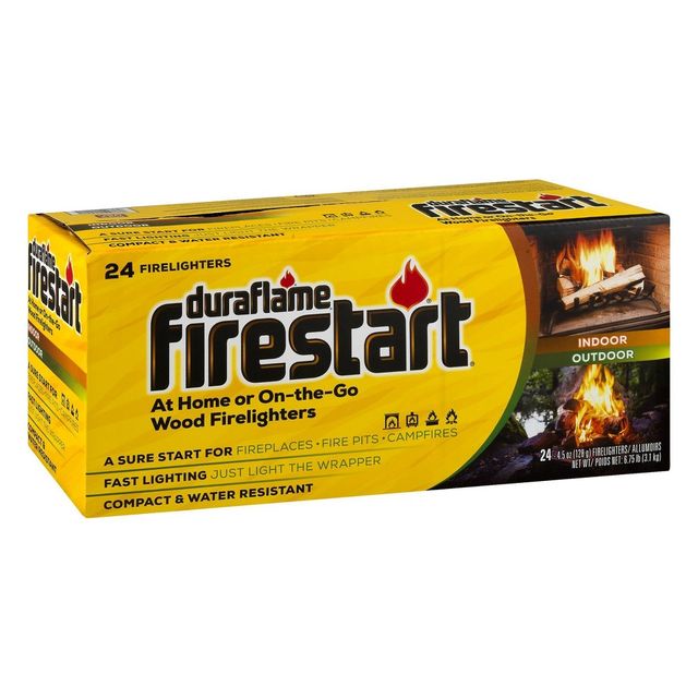 Duraflame 24ct 4.5oz Firestart Firelighter: Solid Fuels for Fire Logs & Firestarter, 6 Height, 12.94 Width, 7 lbs