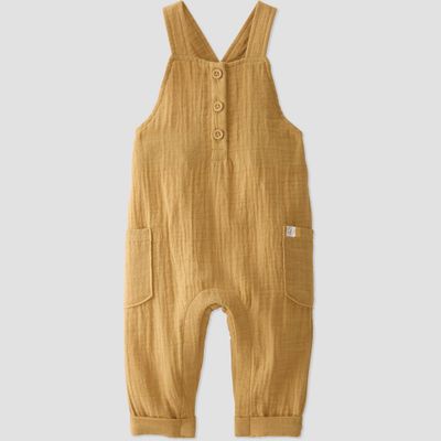 Little Planet By Carters Organic Baby Ochre Gauze Jumpsuit - Yellow