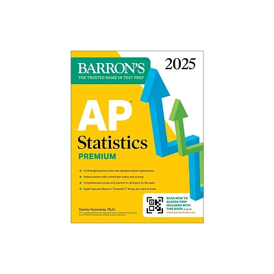 AP Statistics Premium, 2025: Prep Book with 9 Practice Tests + Comprehensive Review + Online Practice - (Barrons AP Prep) (Paperback)