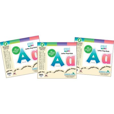 3pk 4 Letter Pop-Out Ombre Set 765 Characters - Barker Creek