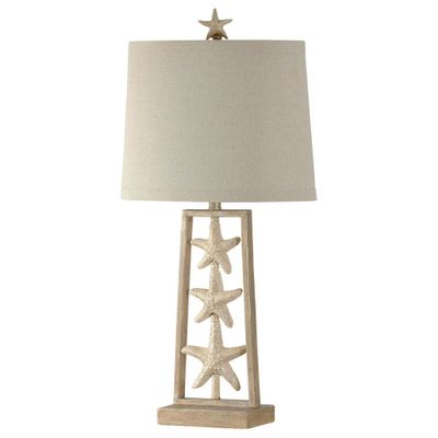 StyleCraft Table Lamp Sand Stone: Modern Polyresin & Steel, Adjustable Head, UL Listed