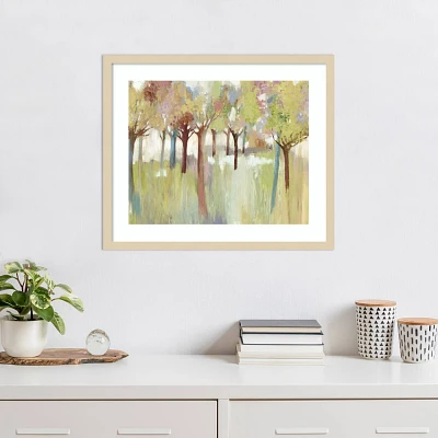 Amanti Art Colourful Forest by Allison Pearce Wood Framed Wall Art Print