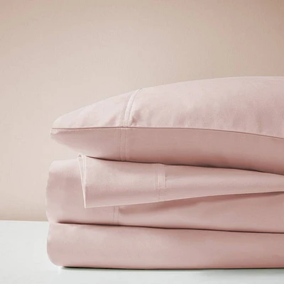 Twin 600 Thread Count Classic Sheet Set Whisper Pink - Eucalypso